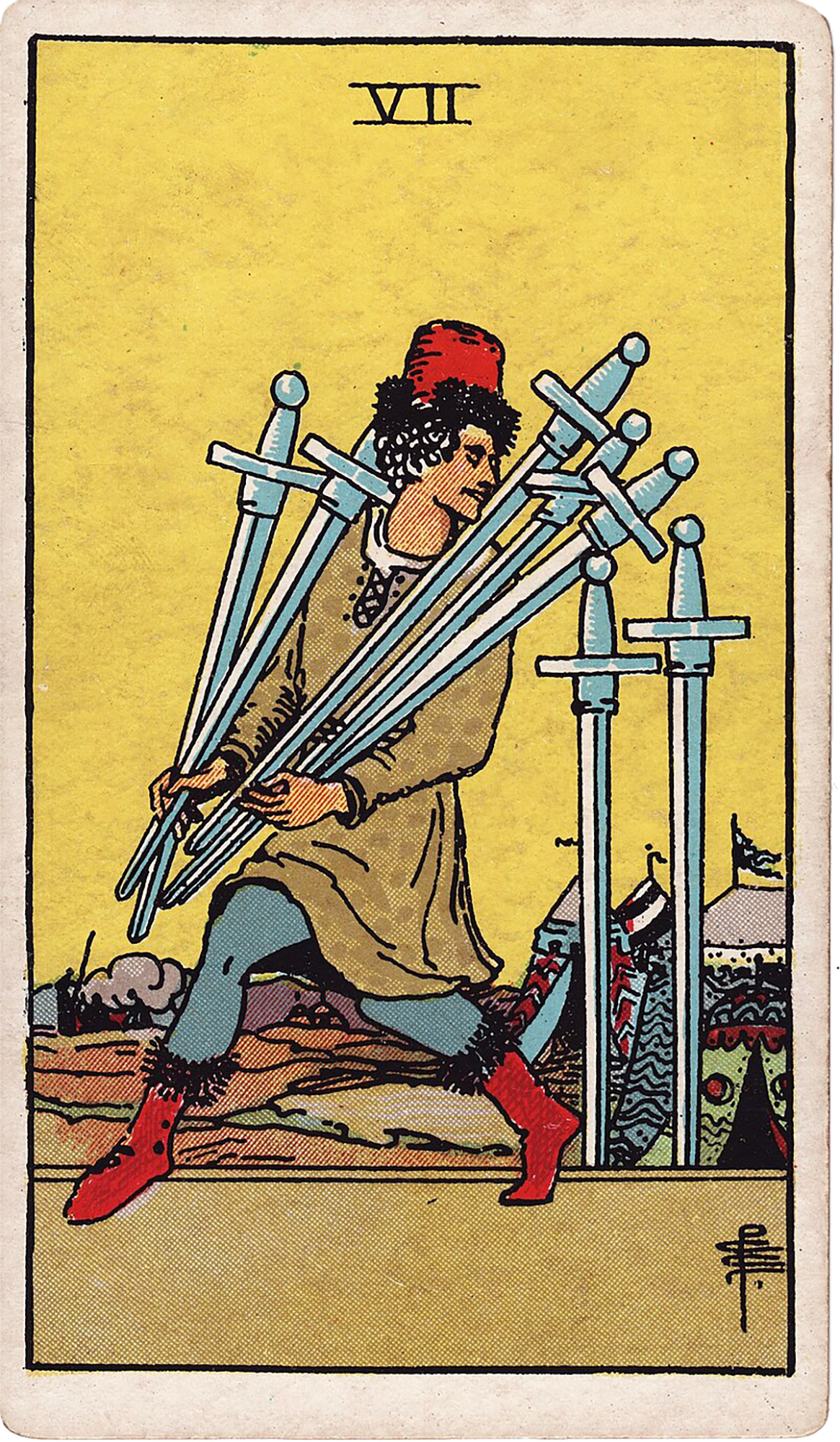 7 of Swords Tarot card